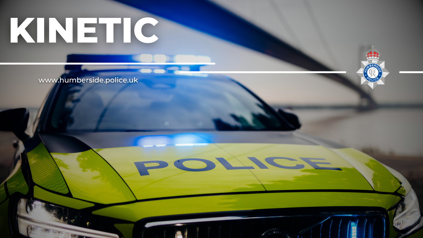 Image of police car with Kinetic on