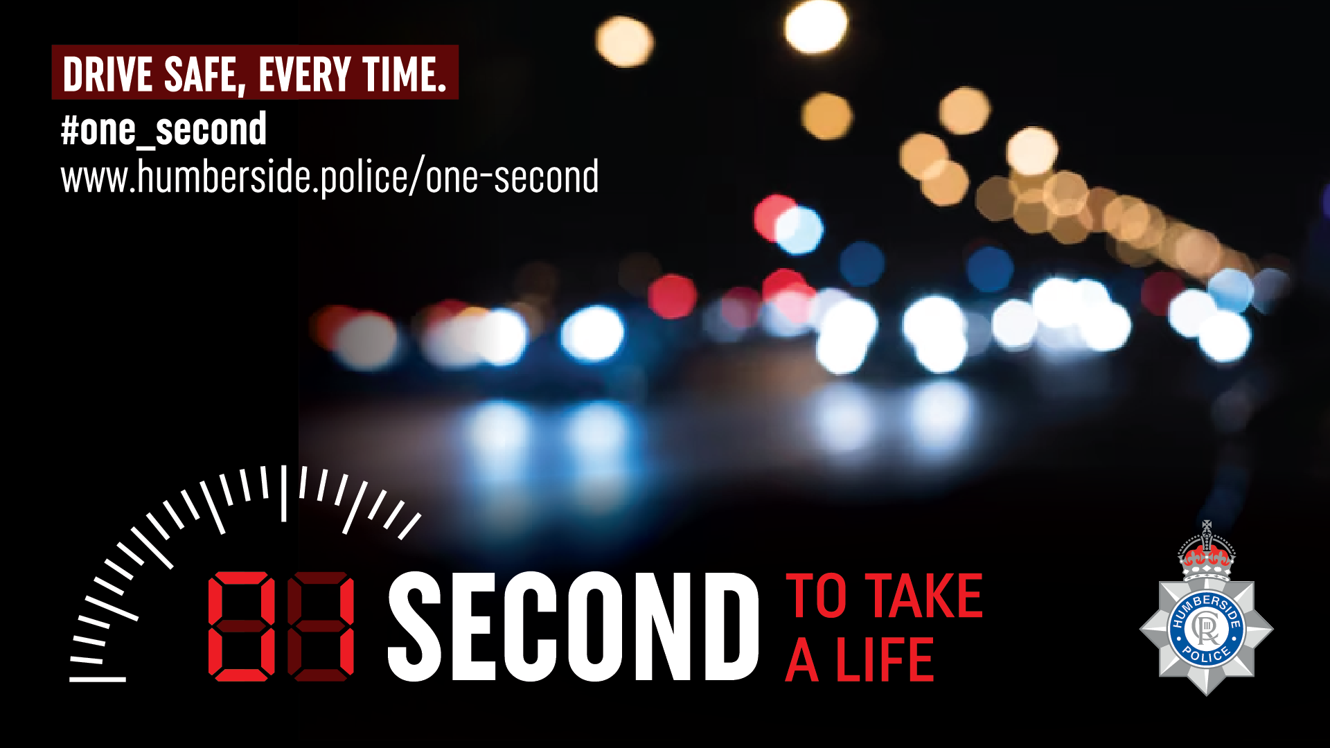 One Second campaign graphic