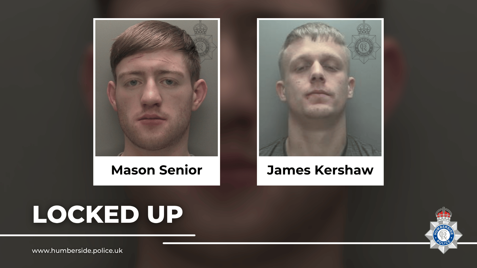 Custody images of Senior and Kershaw