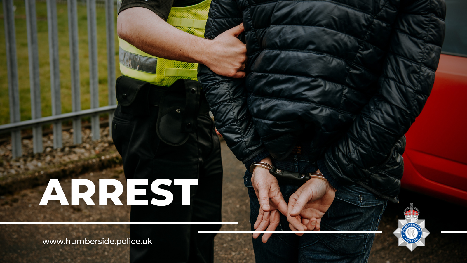 Image of individual being arrested