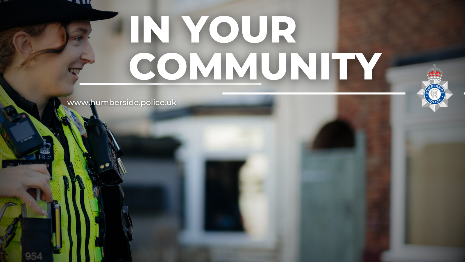 Image of police officer in the community