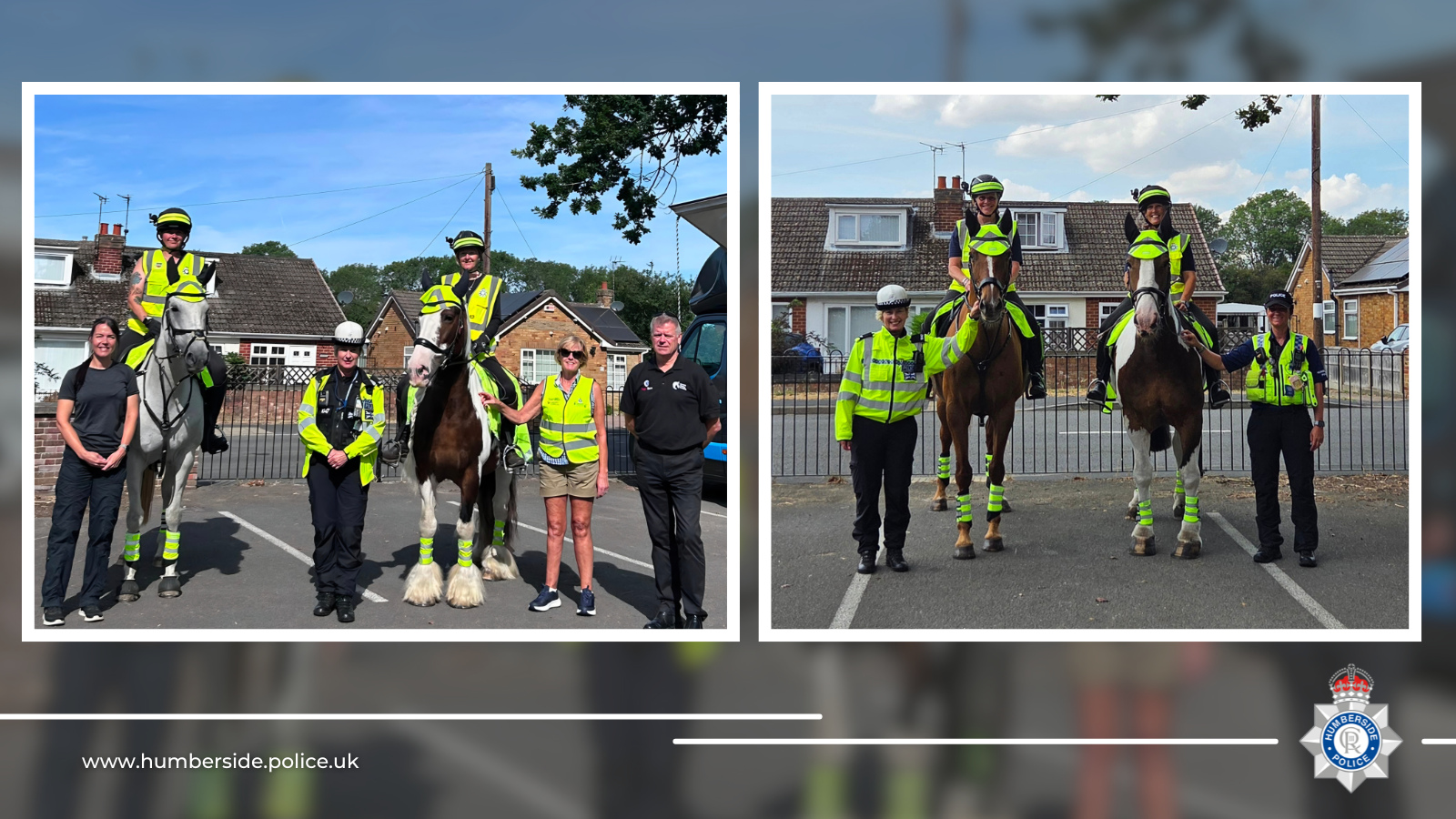 Photos of Mounted Volunteers with our Rural Task Force
