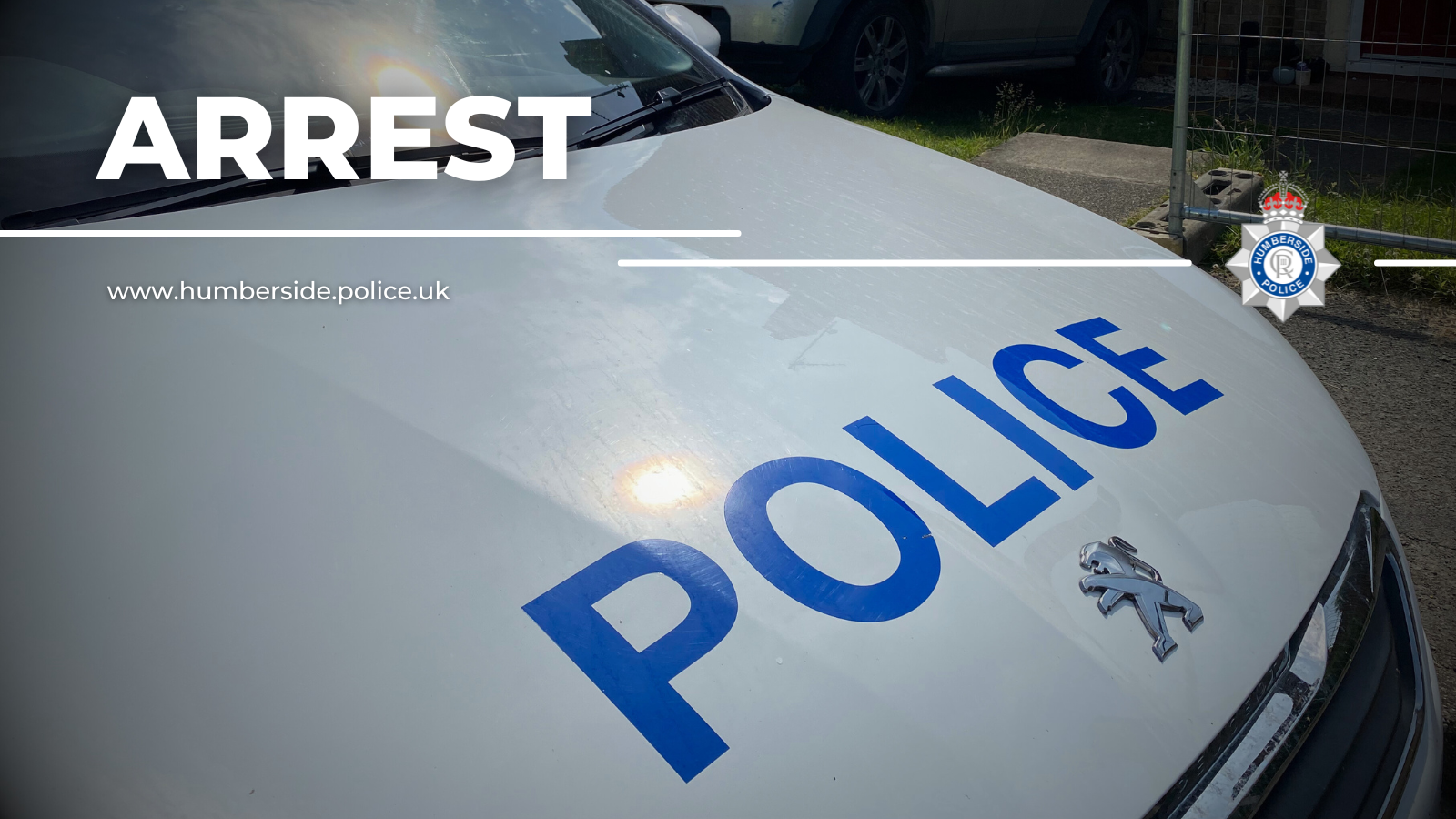 Close up image of police car