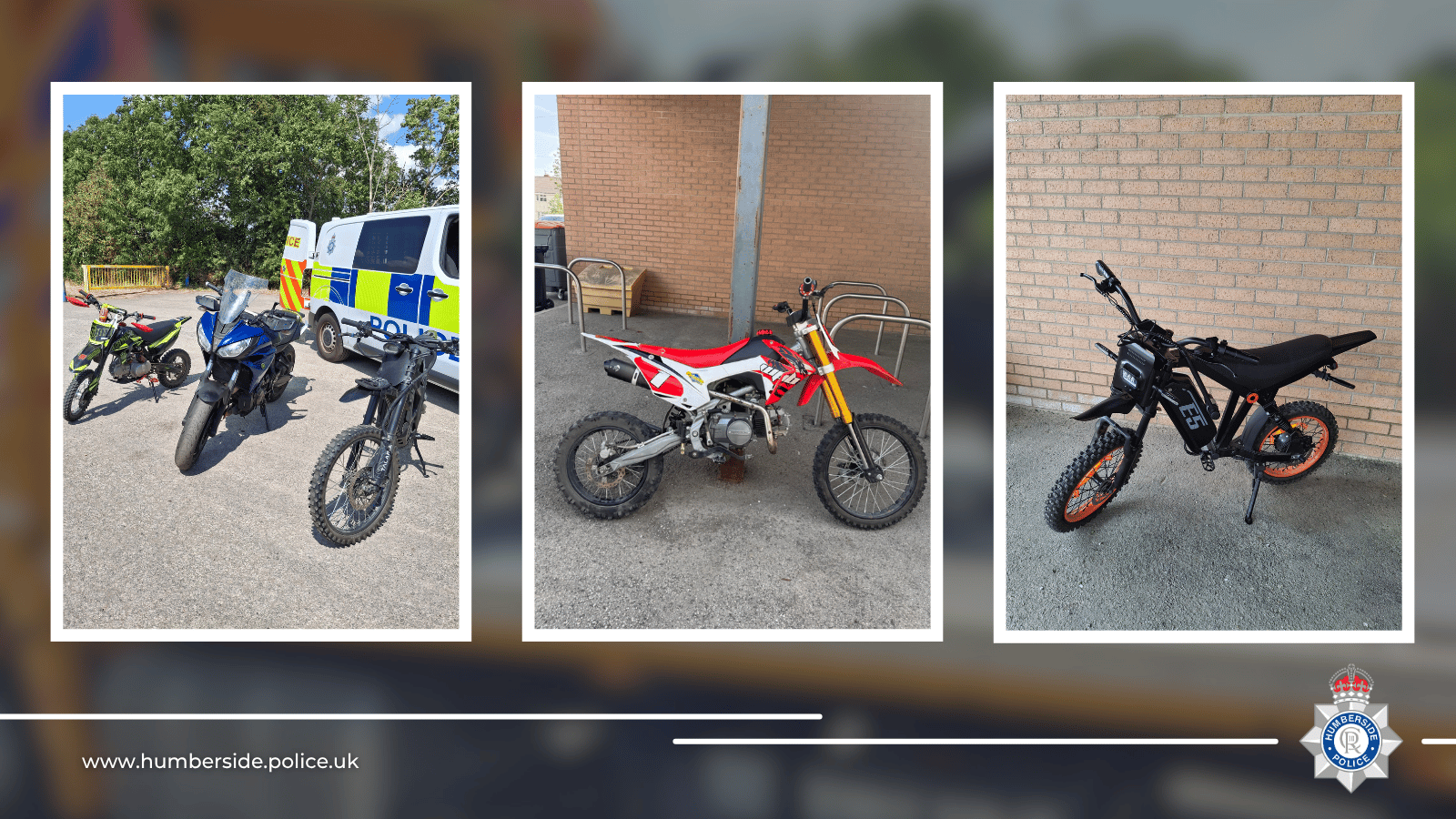 Image of bikes seized as part of day of action