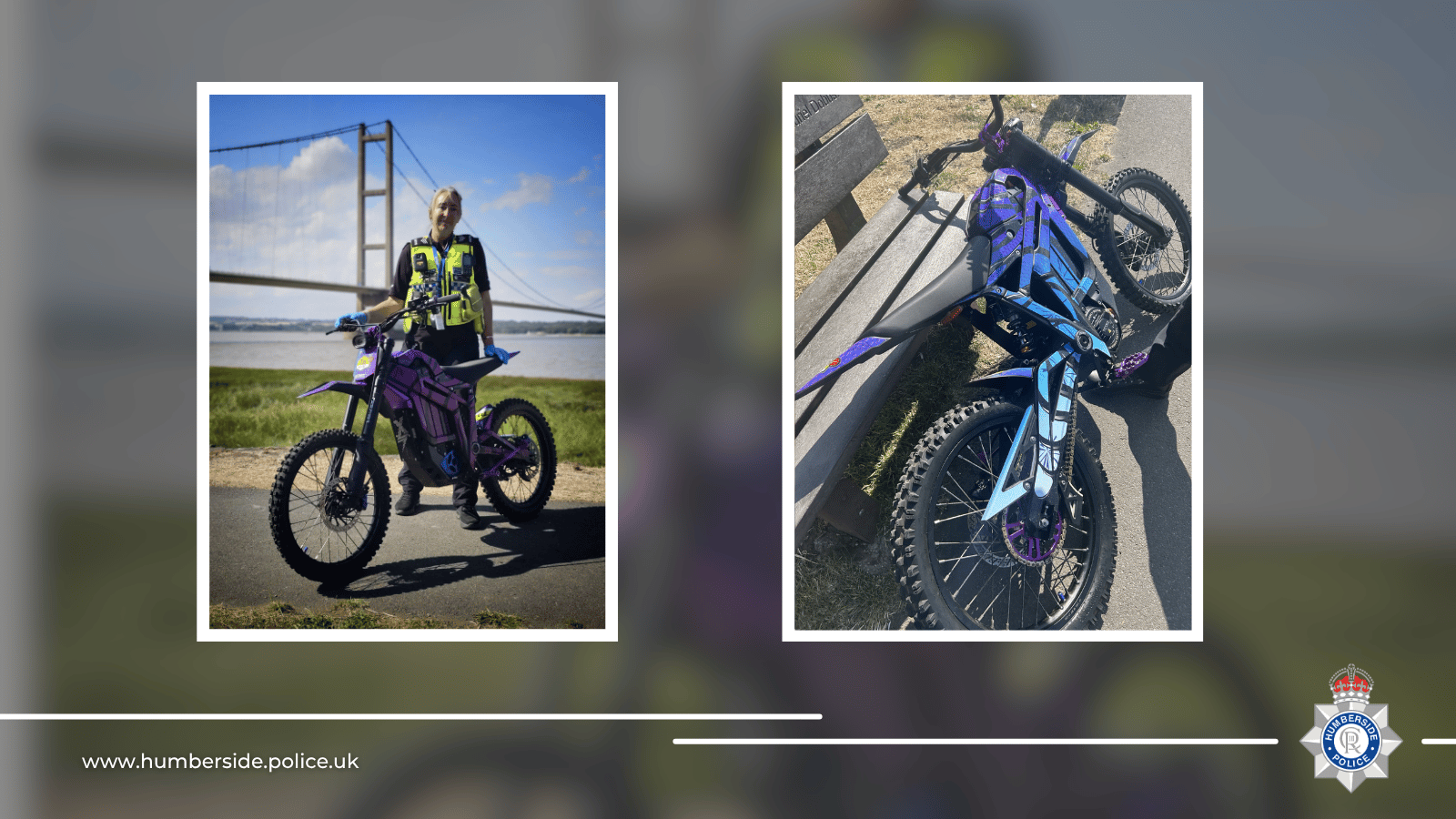 Image of Sgt Sarah Jackson and bike seized