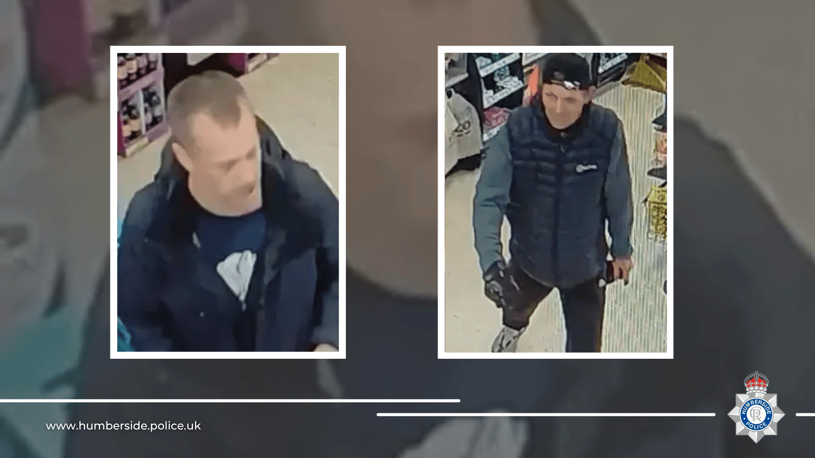 CCTV image of two men officers would like to speak to