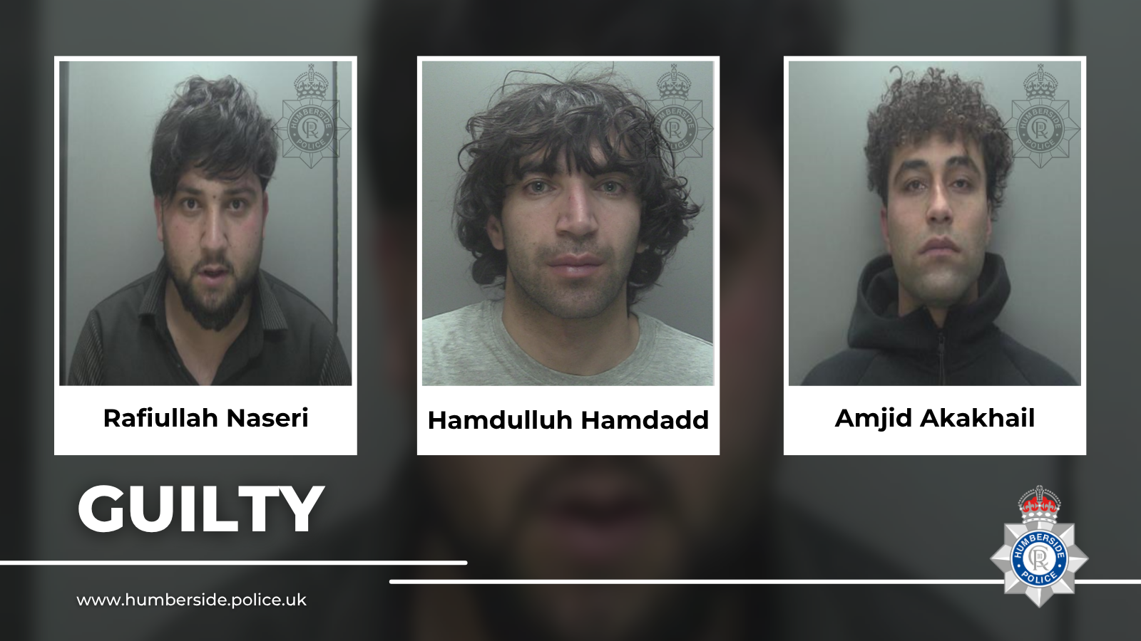 Custody images of offenders involved