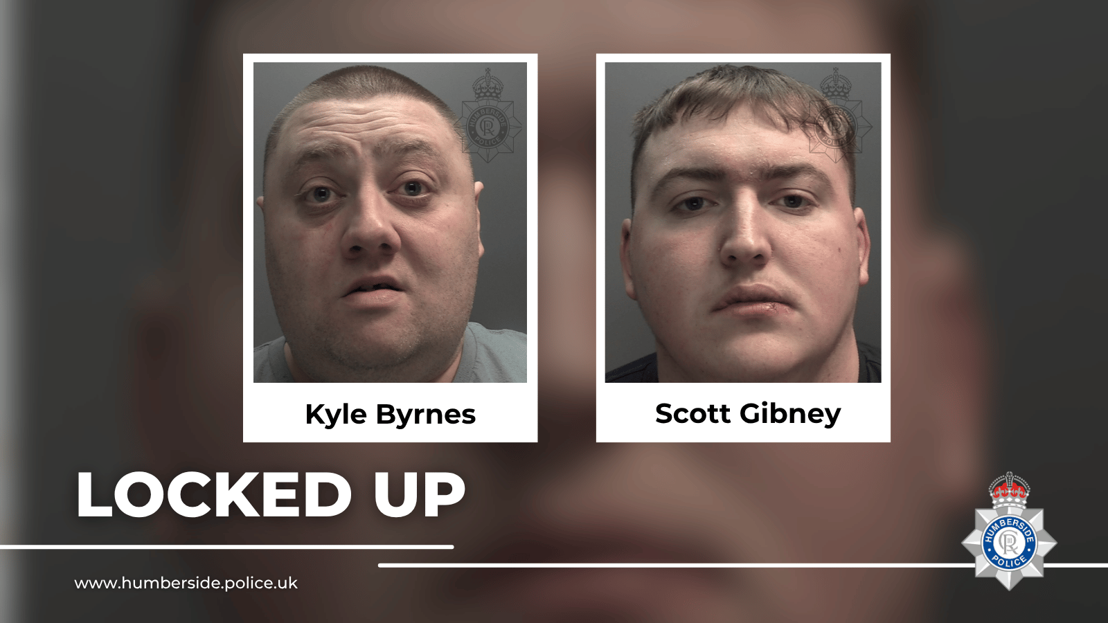 Custody images of Byrnes and Gibney