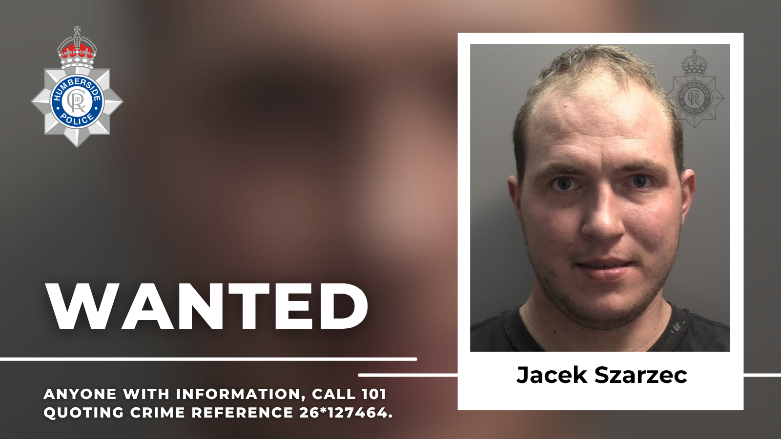 Custody image of wanted Jacek Szarzec