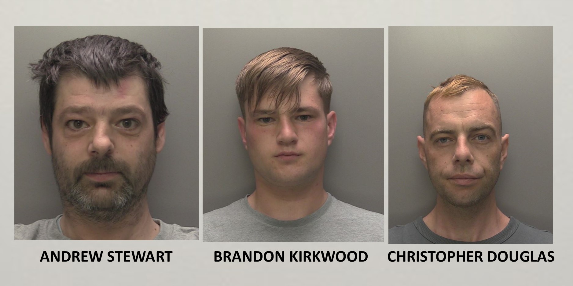 Image of three men sentenced today